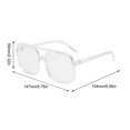 thumbnail image 3 of Sonducket Gafas ópticas Gafas con montura negra Protección de moda Accesorios de ropa de marco grande para protección de ojos Lentes Blanco transparente, 3 of 6