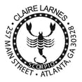 thumbnail image 2 of Personalized Round Self-Inking Rubber Stamp - Scorpio, 2 of 2