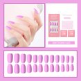 thumbnail image 2 of Ibcccndc Matte Press On Nails Quick Nail Art Mate de longitud media Ballet Coffin Uñas postizas Parc ibcccndc Barbie rosa, 2 of 7