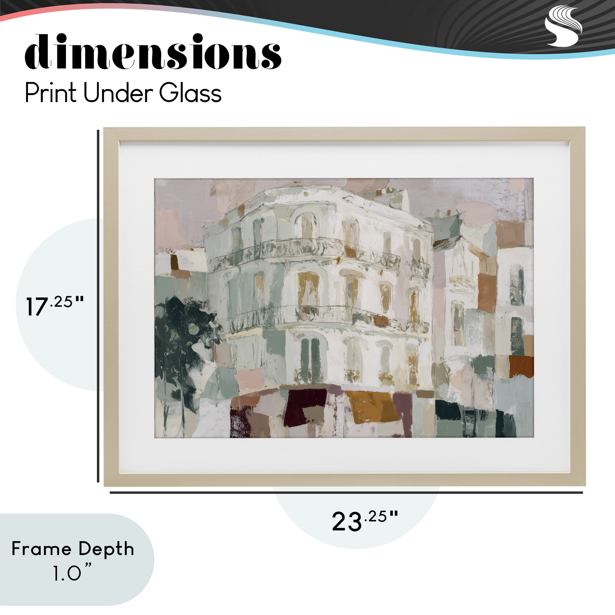 Stupell Industries Barcelona Street Corner Birch Framed Print Under Glass, design by Chromatic Storm Studio
