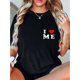 thumbnail image 1 of Camiseta De Mujer Ligera Y Suave VeranoChic Love Heart Graphic Tee for Women - Casual Round Neck Short Sleeve T-Shirt, Comfortable Summer TopFather's Day, Mother's Day, New Year, Spring Festival, Va, 1 of 6