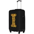 thumbnail image 3 of Sunflower Initial Name I Black Luggage Cover Elastic Washable Stretch Suitcase Protector Anti-Scratch Travel Suitcase Cover for Kid and Adult S (Fit 18-21 inch suitcase), 3 of 6