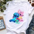 thumbnail image 3 of Camiseta Kawaii stitch para mujer, Tops de verano, camisetas con estampado de corazón de dibujos animados, camiseta de Anime, ropa para mujer, 3 of 5