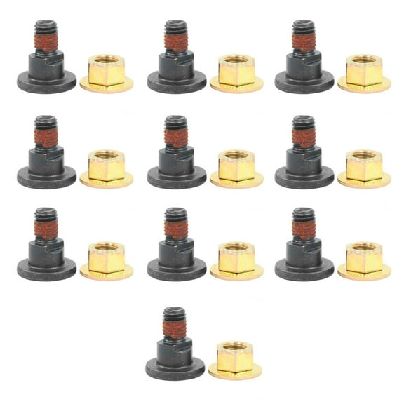 125445 Qty 10: Disc Mower Blade Bolt & Nut
 Fits John Deere 1320 1326 1327 1340