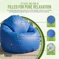 thumbnail image 5 of Vinyl 31x33x20" Small Bean Bag Chair - w/Polystyrene Beads and CertiPUR Foam Filled Bean Bag for Adults, Teens and Kids - Burgundy, 5 of 8