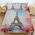 thumbnail image 2 of 3PCS Eiffel Tower Duvet Cover Set Twin, 1 Duvet Cover And 2 Pillowcase, Duvet Cover for Kids Girls Boys And Teens, 2 of 6