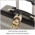 thumbnail image 3 of Square 2Pack PU Leather Hedgehog Cruise Luggage Tag with Privacy Cover and Name ID Tag for Travel Handbags Backpacks Luggage Tags, 3 of 6