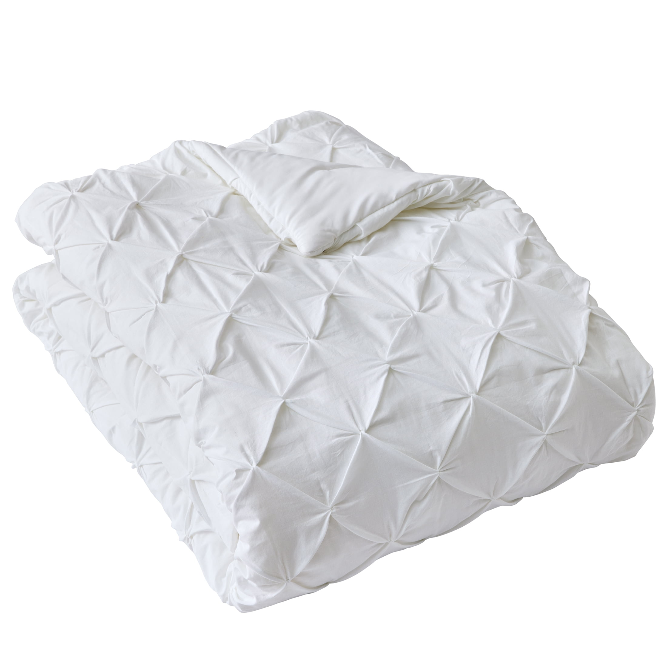 Better Homes & Gardens 2-Piece Arctic White Pintuck Comforter Set, Twin/Twin-XL