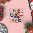 thumbnail image 4 of Patriotic Yorkshire Terrier 4th of July Independence Paws Cutout Transfer Sticker Yorkie Dog Lover Gifts Transparent Decal Art Decor - 02010, 4 of 5