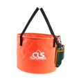 thumbnail image 2 of Cubo de pesca plegable, cuenca de lavado de viaje con mango, cubo de agua a prueba de fugas de almacenamiento de agua de automóvil portátil para naranja, 2 of 8