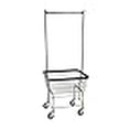 thumbnail image 3 of R&B Wire 96B58 Light-Duty Wire Frame Metal Laundry Cart with Double Pole Rack - Chrome, 3 of 3