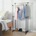 Ktaxon Stainless Steel Expandable Clothes Rack with Movable Wheels