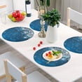 thumbnail image 6 of GZHJMY Blue Christmas Snowflake Round Placemats Set of 1, Non-Slip Washable Table Mats for Kitchen Dining Party Home Decor,15.4 Inch, 6 of 7