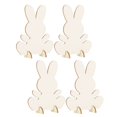 thumbnail image 1 of 4 Uds. Conejo de Pascua formas de madera piezas de madera sin pintar rebanadas adornos colgantes recortes de de madera sin terminar para Sunnimix colgante en blanco, 1 of 8