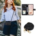 thumbnail image 7 of TECH CIRCLE For iPhone XS/X Case Wallet for Women Girl,Luxury PU Leather Crossbody Wristlet Strap Kickstand Slim Card Holder Slots Wallet Case for Apple iPhone XS/X 5.8",Black, 7 of 7