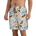 thumbnail image 2 of Naloa Insects and Flowers Men's Beach Shorts, Surfing shorts, Swim trunks, Quick Dry Swim Trunks for Surfing Beach Fun - X-Large, 2 of 9