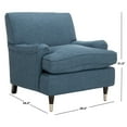 thumbnail image 3 of SAFAVIEH Chloe Fully Upholstered Club Chair with Casters, Navy, 3 of 5