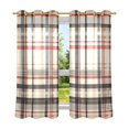 thumbnail image 6 of Yayeee Window Curtains Light Filtering 63"x42" Grommet Panel Pair Home Living Room Decor, Black Tartan, 6 of 7