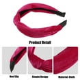 thumbnail image 4 of Unique Bargains Knotted Headbands Hairband for Women 1.2 Inch Wide 1 Pcs Rose Red, 4 of 7
