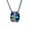 Blue, variant on Unisex's Stainless Steel Rainbow Flag Pride Gays Lesbian inlay Zircon Round Pendant Necklace Blue