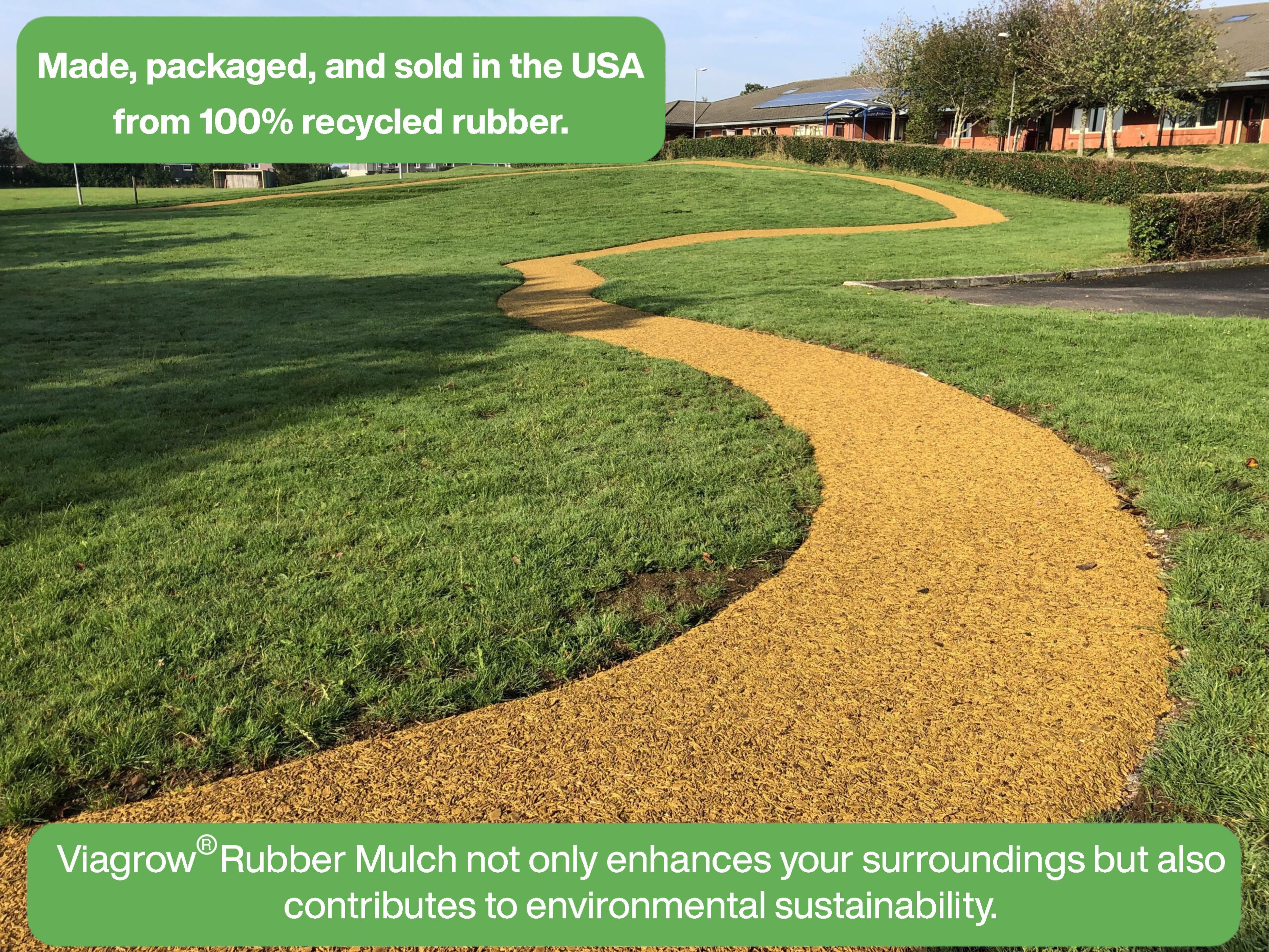 Cypress Rubber Playground & Landscape mulch by Viagrow, 1.5 CF Bag ( 11.2 Gallons / 42.3 Liters)