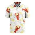 thumbnail image 5 of Mfakffe Hawaiian Mens Golf Shirts Casual Short Sleeve Polo Shirt Summer Big and Tall Collared Top Comfortable Cotton Tee (Blue, XL), 5 of 5
