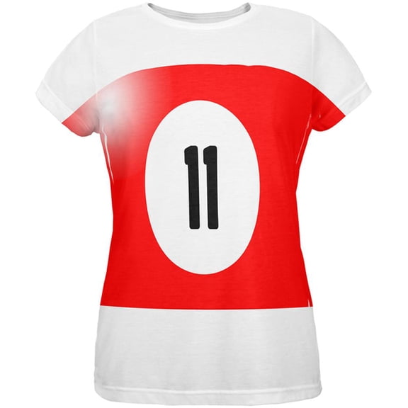 Halloween Billiard Pool Ball Eleven Costume Womens T Shirt Multi MD