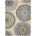 thumbnail image 3 of SAFAVIEH Veranda Axum Geometric Indoor/Outdoor Area Rug, 8' x 11'2", Cream/Blue, 3 of 6