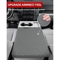 thumbnail image 4 of KBH Center Console Armrest Cover for 2015-2025 Ford F150, 2017-2025 F250 F350 F450 with 40/20/40 Jump Seat, Leather Middle Console Cover for F150 Accessories, Darkgray, 4 of 7