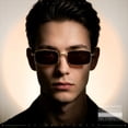 thumbnail image 4 of SA106 Mens Retro Vintage Rectangle Metal Rim Sunglasses, 4 of 7