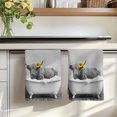 thumbnail image 7 of Funny Yak Kitchen Towels Set of 3, Cute Art Vintage Lovely Animals on Bathtub Absorbent Dish Towels for Kitchen, Microfiber Hand Towel, Quick Drying Tea Towel for Cleaning Decorative Dishcloths, 7 of 7