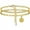 A, variant on Ankle Bracelet for Women Initial Anklet, Double-Layer Cuban Link Gold Plated Anklets Bracelet, Custom Name A-Z Initial,20-27CM Adjustable,Personalized Retro Ankle Bracelet.