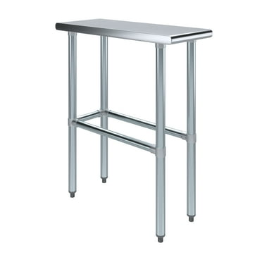 AmGood 30 in. x 12 in. Open Base Stainless Steel Work Table | Residential & Commercial