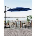 thumbnail image 2 of Kselythan 10FT Outdoor Cantilever Umbrella Patio Umbrella with Base ncluded Market Offset Umbrella Sun Shade Windproof with 360-Degree Rotation for Patio Garden Deck Pool, 2 of 7