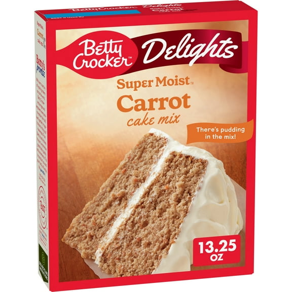 Betty Crocker Delights Super Moist, Carrot Cake Mix, 13.25 oz