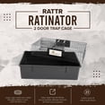 thumbnail image 2 of Ratinator Live Rat and Mouse Trap Cage, Humane Multi Catch Rodent Control - Indoor or Outdoor Large Metal Wire Catcher with Dual Door for Rats and Mice, 2 of 9