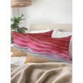 thumbnail image 3 of 1 Pack Outdoor Throw Pillow, Red Ombre Coastal Waterproof Pillow with Insert Included, Summer Nautical Beach Ocean Seaside Decorative Accent Cushion Lumbar Pillows for Patio Porch, 12 x 20 In, 3 of 8