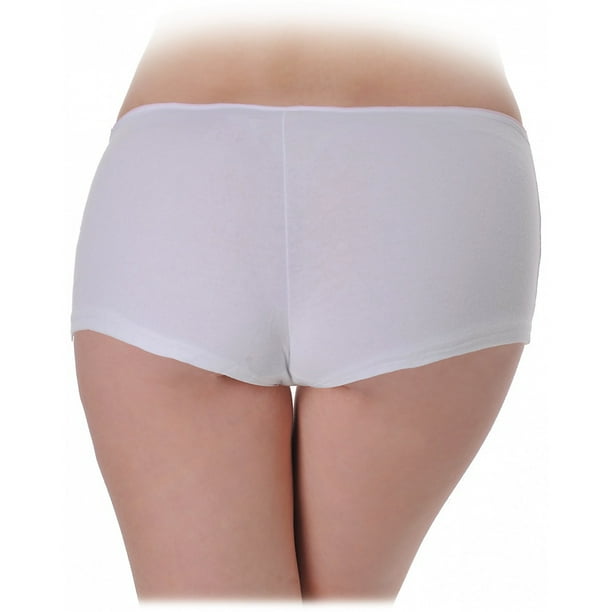 Underwraps Boy Shorts Adult Underwear White Small
