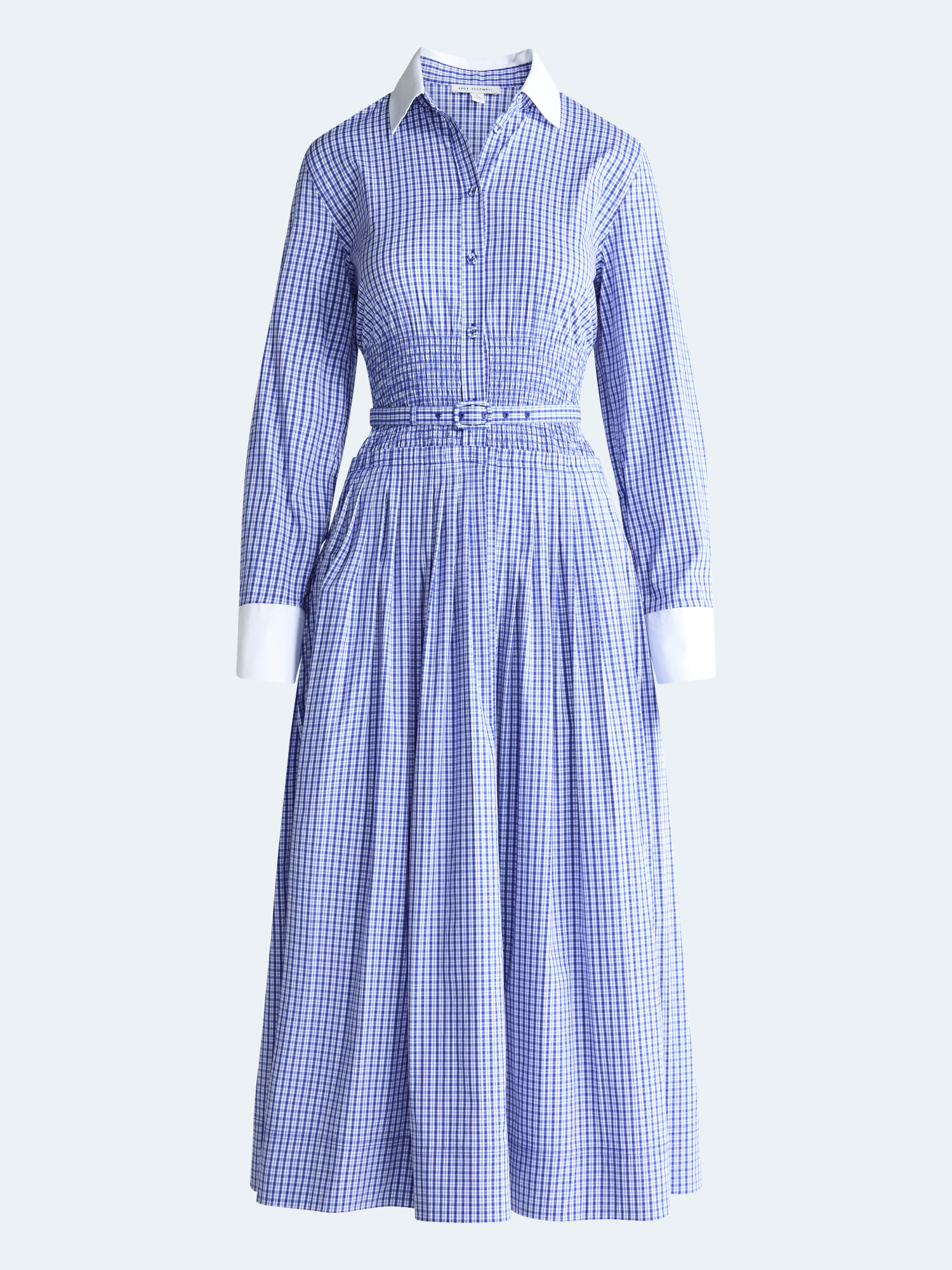 Free Assembly Women's Smocked Gingham Shirtdress photo 4