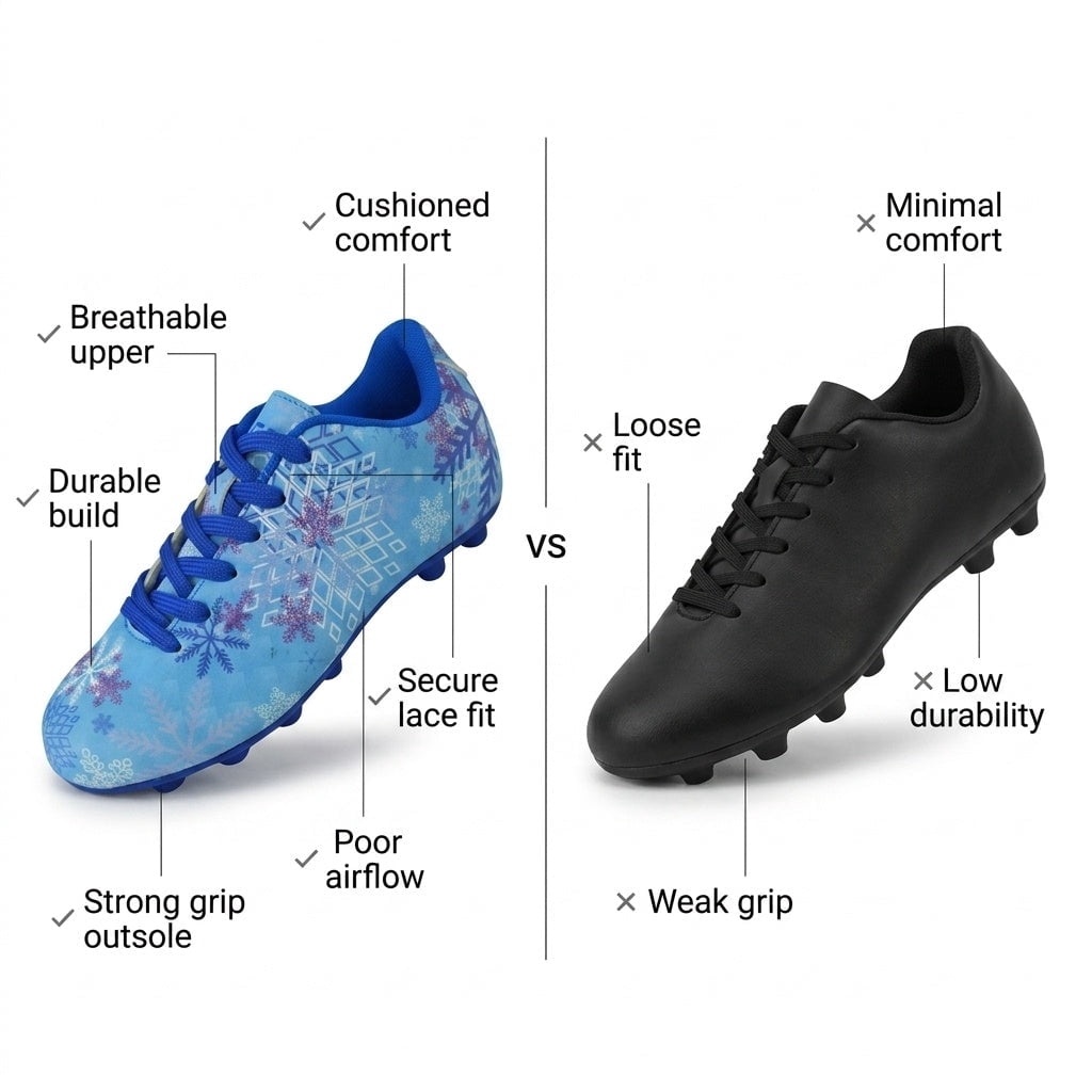 Vizari Frost Outdoor Firm Ground Soccer Cleats for Kids – Stylish and Comfortable Athletic Soccer Shoes for Boys and Girls - Blue/Purple, 10.5