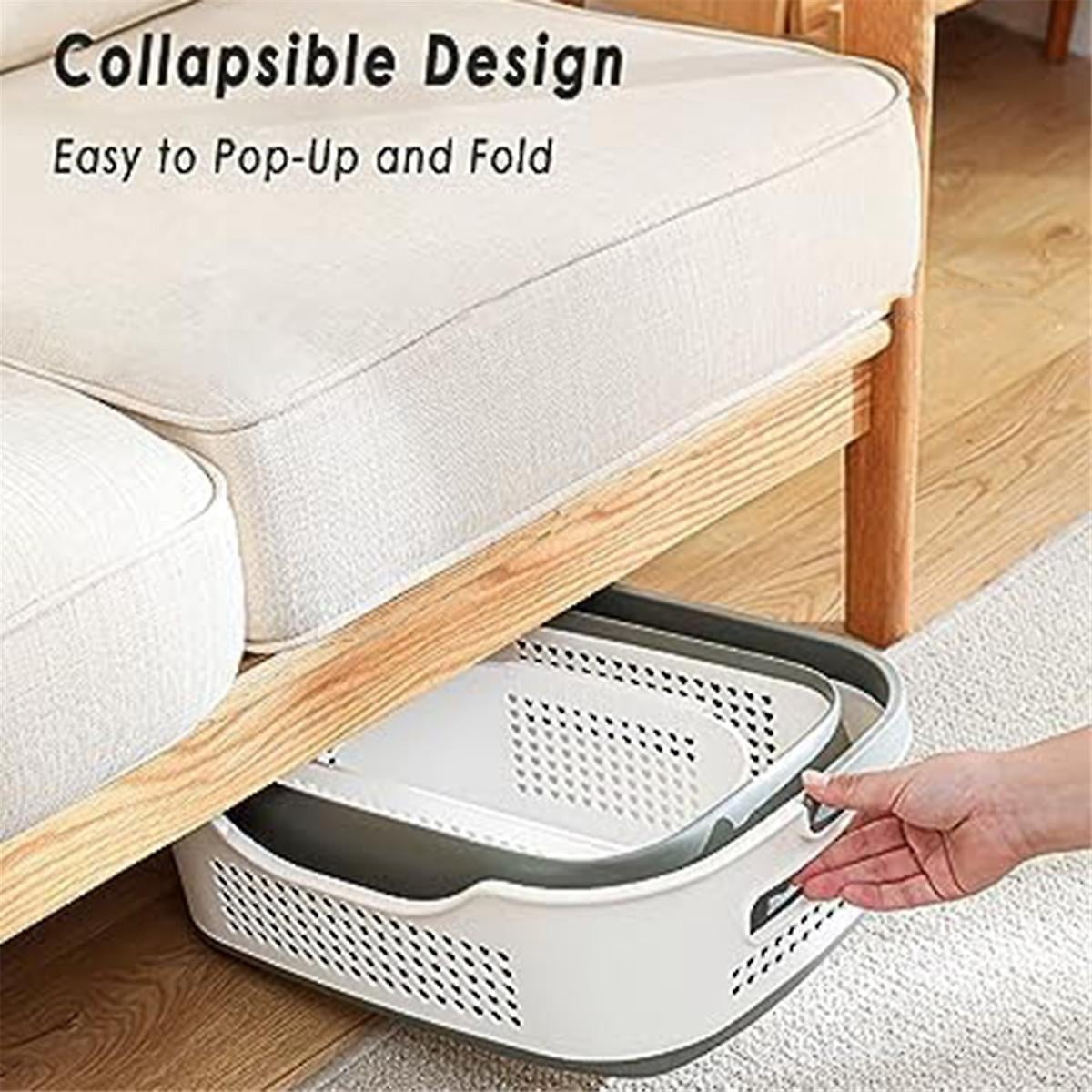 Laundry Basket, Foldable Laundry Basket Pp With Handles,-up Storage Container/hamper