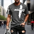 thumbnail image 3 of Christian Shirts for Men Summer Short Sleeve Crewneck Christian Cross Graphic Tee Shirt Casual Cool T-Shirts, 3 of 5