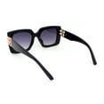 thumbnail image 4 of Womens Thick Plastic Butterfly Rectangle Designer Fashion Sunglasses Black - Smoke, 4 of 4