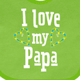 thumbnail image 4 of Inktastic I Love My Papa Hearts Boys or Girls Baby Bib, 4 of 4