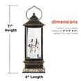 thumbnail image 5 of Alpine Corporation Lantern Snowman Snow Globe with LED Light, Brushed Bronze, 5 of 14