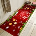 thumbnail image 6 of Cinvoph 2pcs Christmas Area Rugs for Living Room Kitchen Bedroom Beside Laundry Room Washable Rug Non Slip Low Pile Stain Non-Slip Soft Foldable, 6 of 8