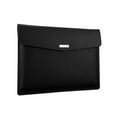 thumbnail image 4 of A4 Waterproof Leather File Folder, Durable Faux Leather Envelope Document Folder, Bag Pouch Holder, Ideal for Office, Business, Data Paper Easy Briefcase Bag with Buckle, 1Pc(Blue,13x9.6"), 4 of 6
