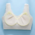 thumbnail image 5 of Wang6 Womens Plus Size Wireless Sports Bras Seamless Lace Trim Ribbed Everyday Bras Running Gym Yoga Bralettes T Shirt Bra Beige XXL, 5 of 7