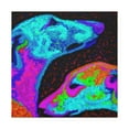 thumbnail image 3 of Greyhound Pointillism Portrait - Canvas, 3 of 25