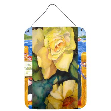 Carolines Treasures PJC1047DS1216 Yellow Roses Wall or Door Hanging Prints 12x16 multicolor